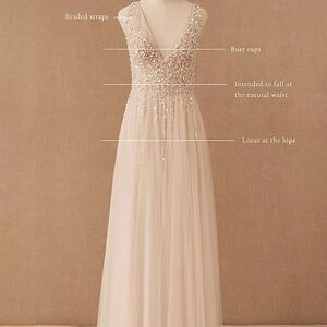 Anthropologie BHLDN Written in the Stars Beaded Wedding Dress Gown